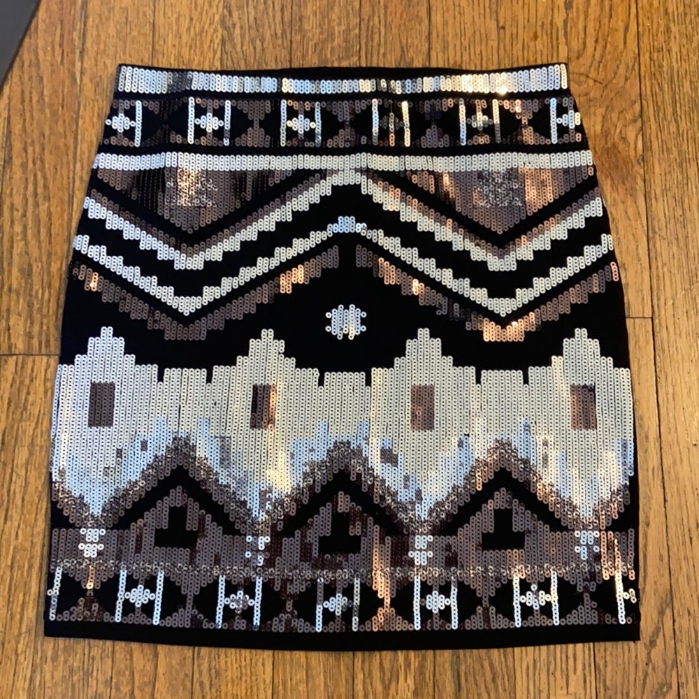 Express sequin mini skirt